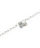 Surgical Chain Turquoise Flower Charm Bracelet (PLT-BR-010_SV)