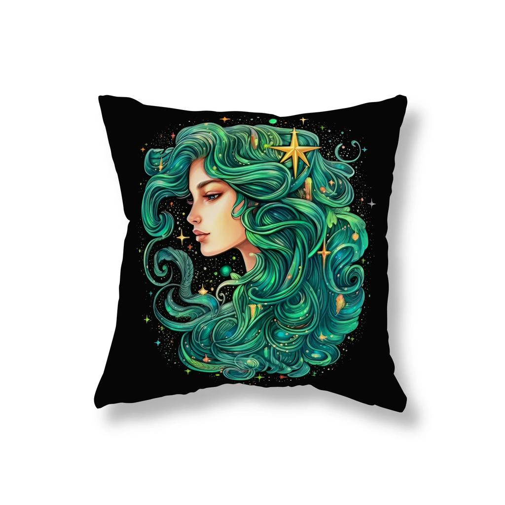 Wystrój domu Wzory znaków zodiaku Dekoracyjne poszewki na poduszki Dekoracyjna poszewka na poduszkę Nadaje się na sofę, sypialnię, samochód Poszewka na poduszkę