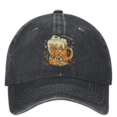 Beer Spooky Halloween Funny Oktoberfest Baseball Cap Outdoor Sports High Quality Trucker Hat Unisex Unisex Sunshade Baseball Caps