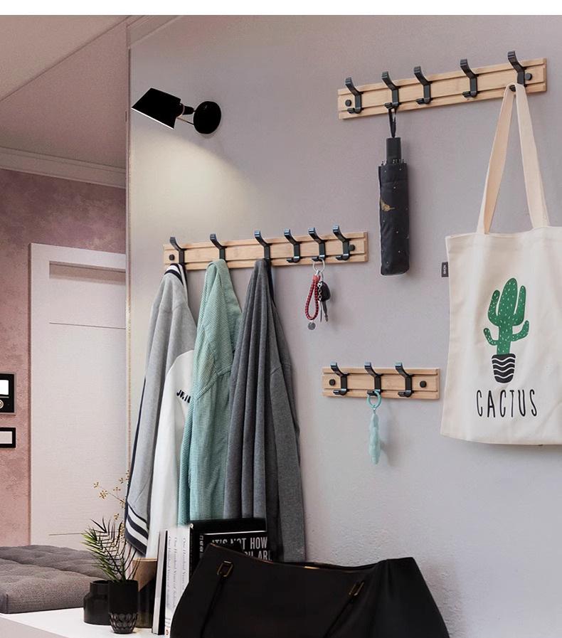 Wandmontierter Flur Garderobenständer mit Haken für Mäntel und Hüte