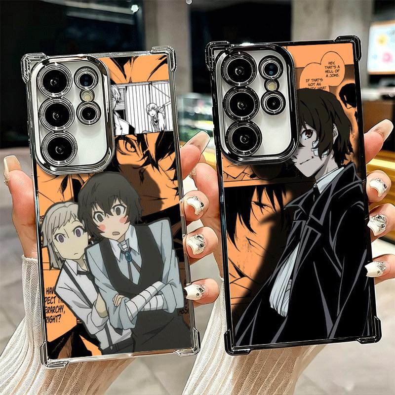 Bungo Stray Dogs Manga Plating Phone Case For Samsung Galaxy S24 S25 FE S26 Edge S23 Ultra S22 S21 Plus S20 Anti-Fall Airabag Co