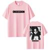 Obsession Shirt Vintage Gewaschen Unisex Oversized Gothic Streetwear Weiche Baumwolle Kurzarm T-Shirt Geschenk Kleidung Oberteile 2026 Heißer Verkauf