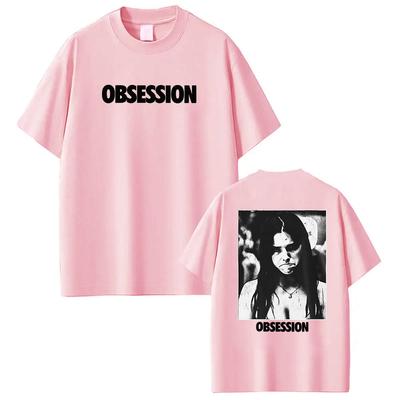 Obsession Shirt Vintage Gewaschen Unisex Oversized Gothic Streetwear Weiche Baumwolle Kurzarm T-Shirt Geschenk Kleidung Oberteile 2026 Heißer Verkauf