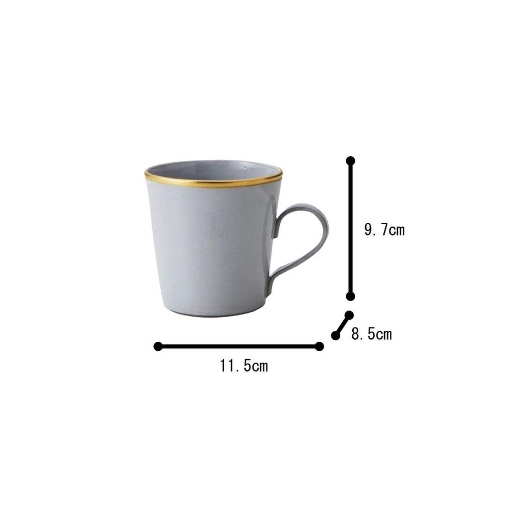 Rikizo Suriru Gold Mug, Diameter 8.5cm X Depth 11.5cm X Height 9.7cm, 320ml, Made In Japan, R-922613