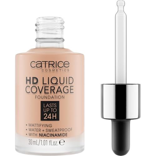 HD LIQUID COVERAGE FOUNDATION lasts up to 24h #020-rose beige 30 ml