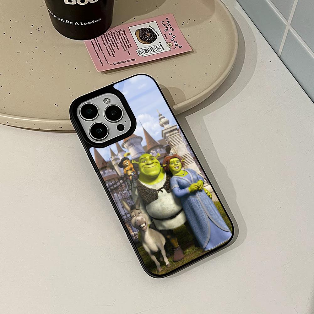 Cute Fun M-MovieS S-Shreks Back Phone Case for Iphone 17 16 15 14 Air 13 12 11 Pro Max Mini Plus Fundas Shell PC+TPU Cover