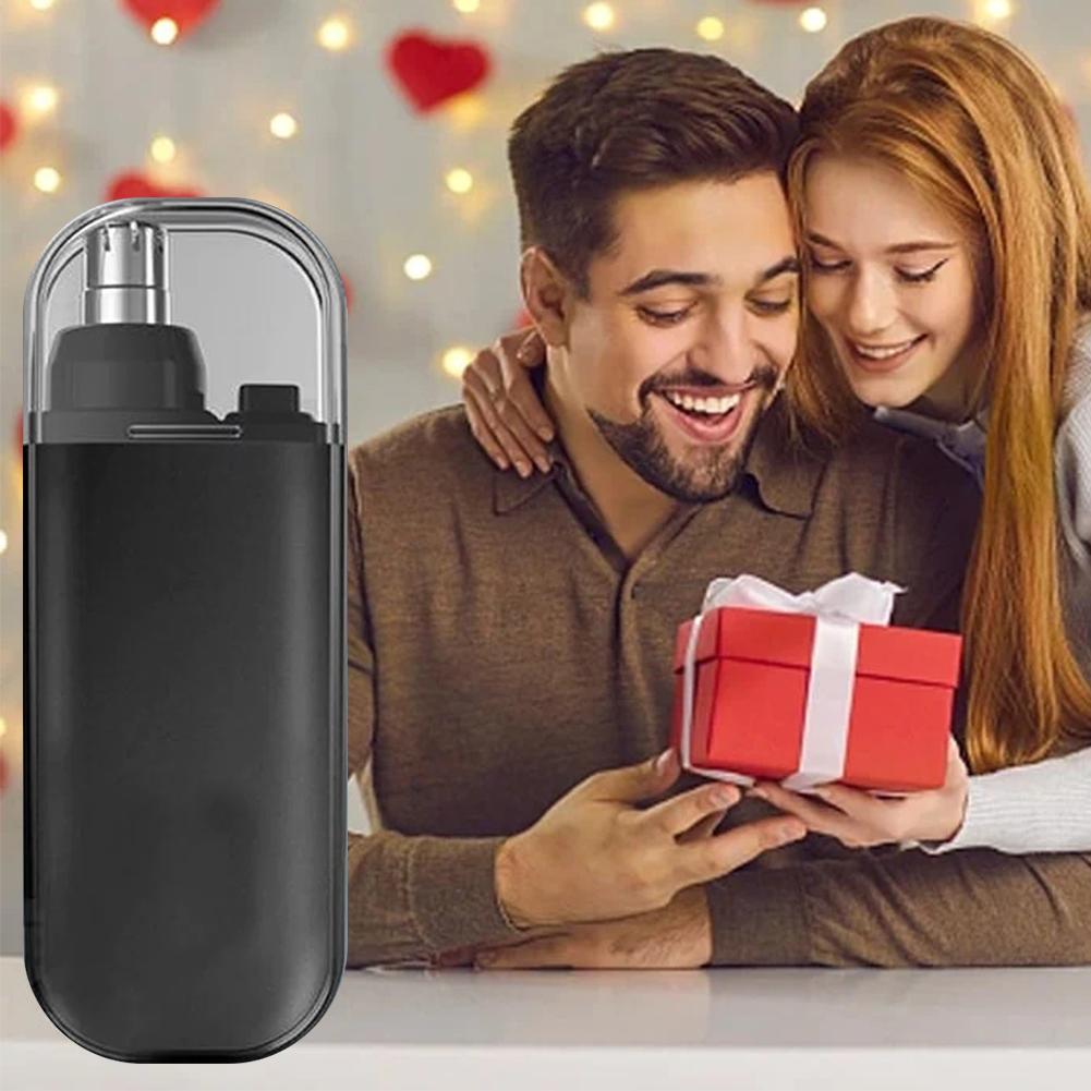 Electric Nose Hair Shaving Tool Dual-Edge Blades Professional Nose Trimmer Portable USB Charging for Women Men