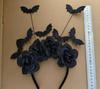 Halloween Role-Playing Headband Cute Artificial Flowers Gothic Bat Headband Creative Dance Party Costume Headwear Hair Accessory