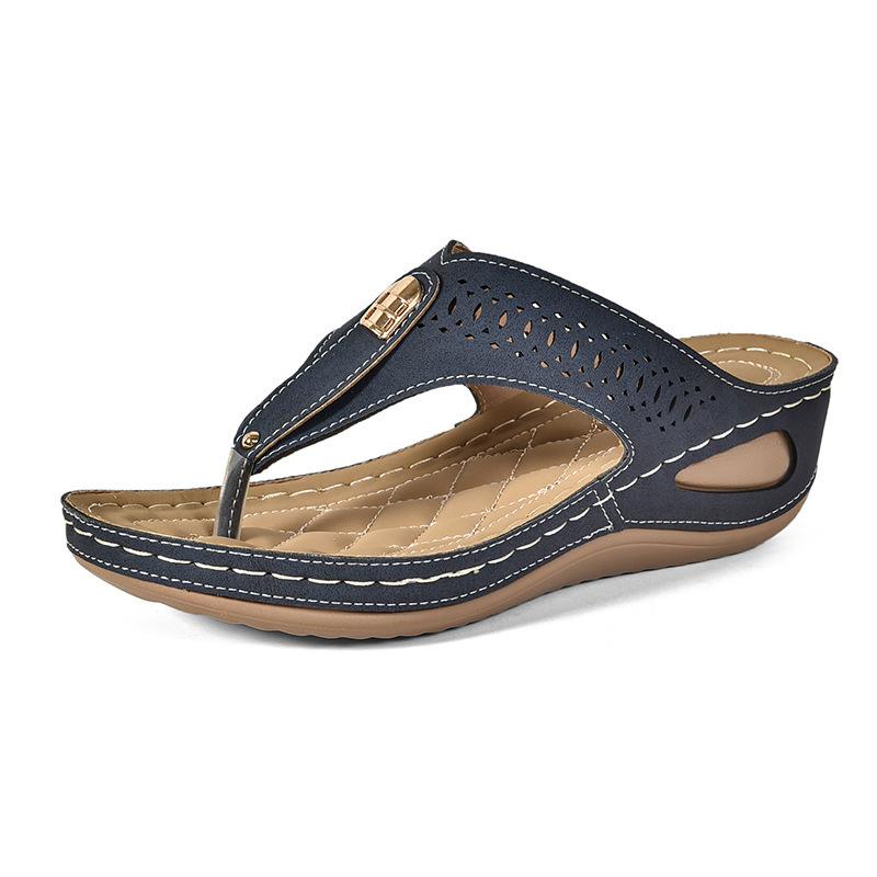 Wedge heel women's sandals new toe drag women's shoes beach shoes