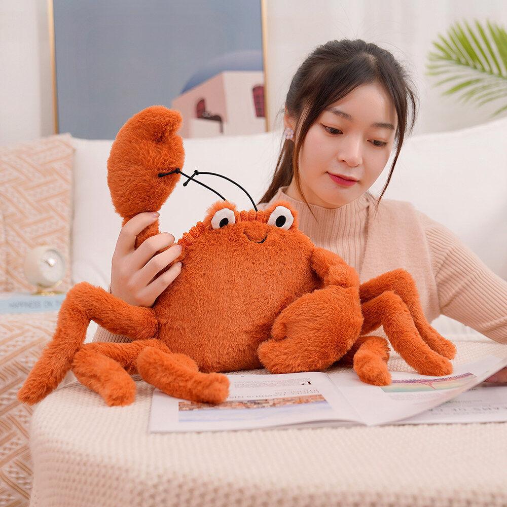 Simulated Crab Lobster Doll Hairy Crab Plush Doll Cartoon Boys and Girls Children Gift Throwing Doll Ornaments
