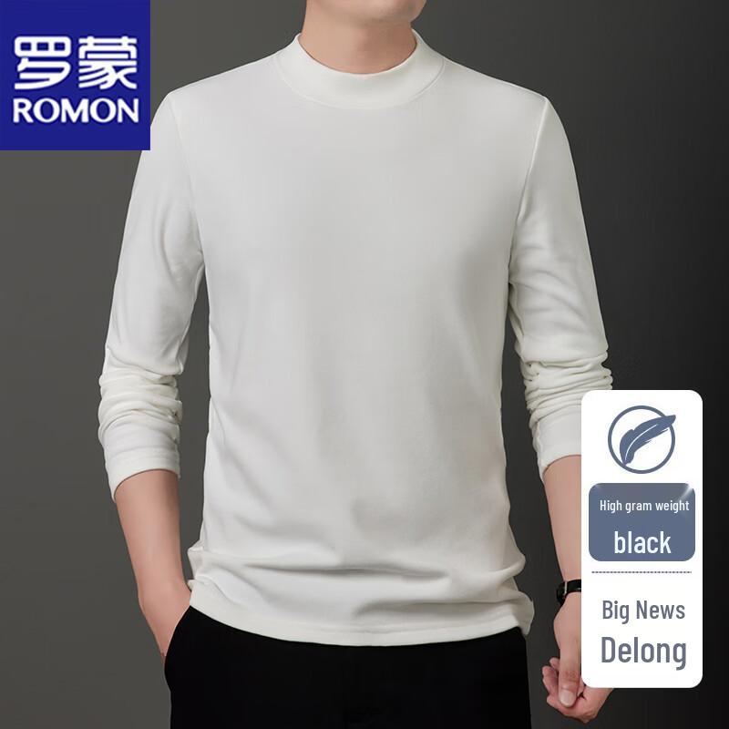 ROMON Men's Mock Neck Thermal Fleece Sweatshirt