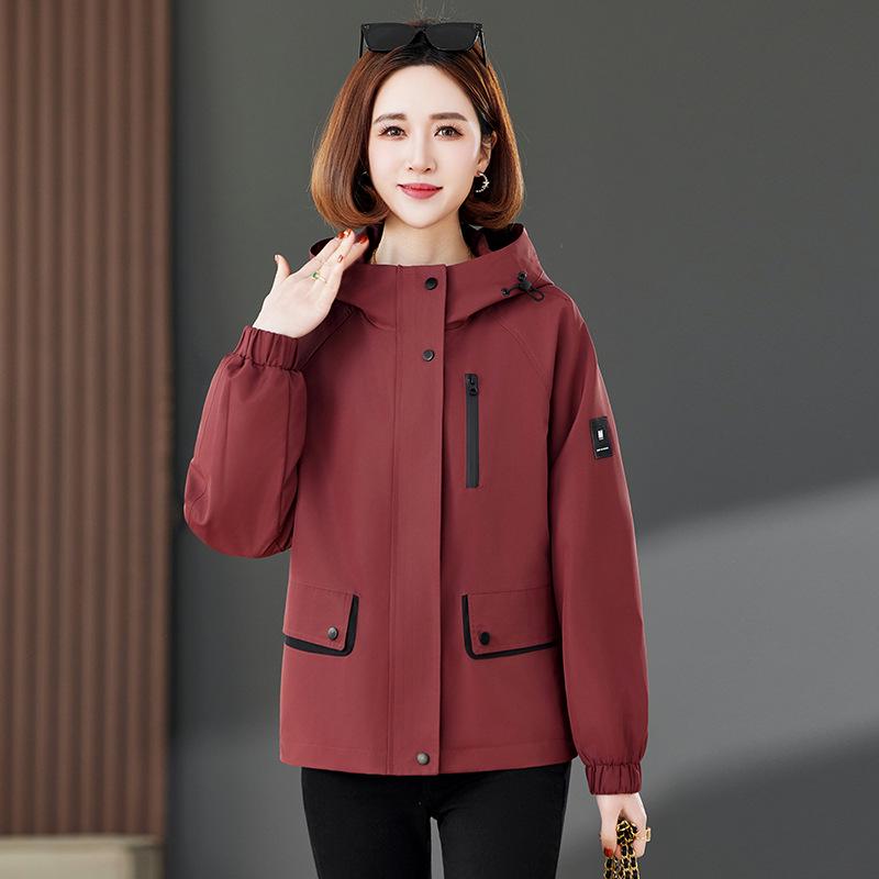 2025 Fashionable Spring & Autumn Windbreaker for Petite Women - GE2503