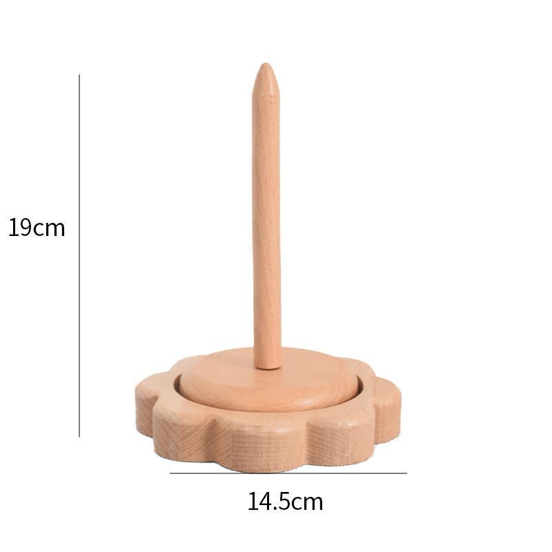 Buche Holz Drehbarer Garn- und Häkelwickler