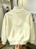 Autumn and winter women's stand-up collar half-zip drop shoulder loose fit sweatshirt trendy best-selling prints