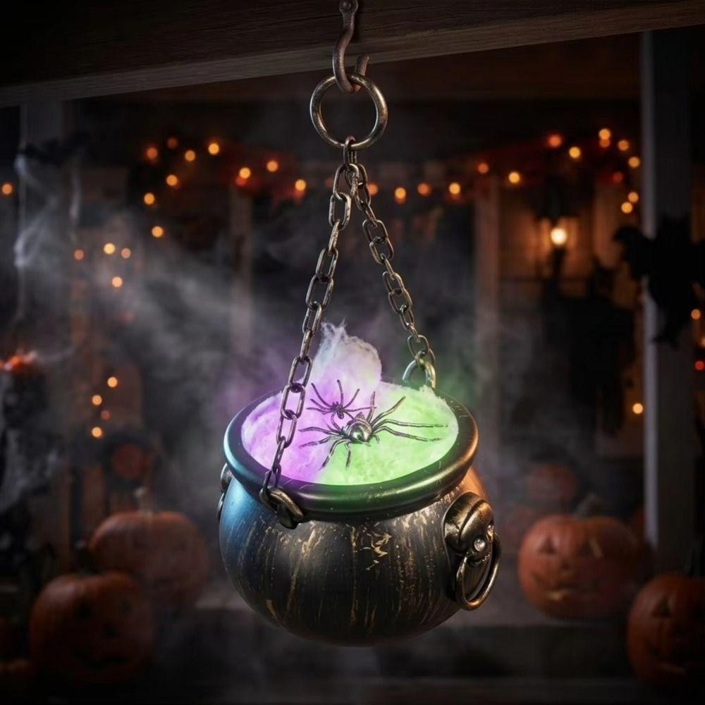 Mystical Halloween Cauldron Black Party Prop Decor Table Centerpiece Halloween