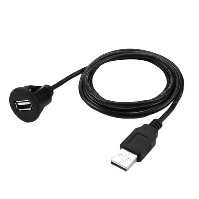 Universal Car Dash Flush Mount USB 2.0 Male To Female Cable Extension Panel High-speed Data Transmission Performance
