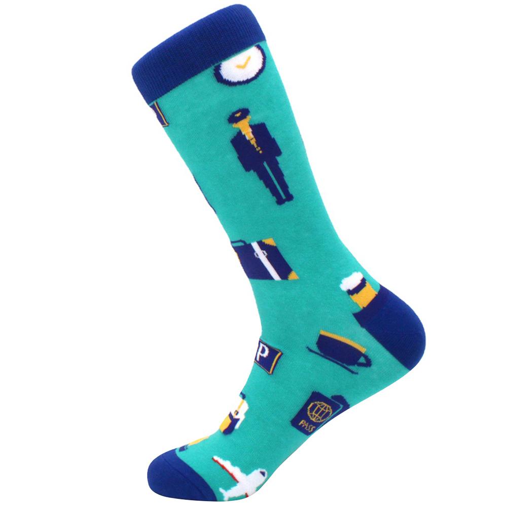 Calcetines de invierno coloridos para hombre algodón peinado suave de llevar cálidos Divertidos Felices hombre mujer calcetines largos Calcetines de hombre vestido de negocios