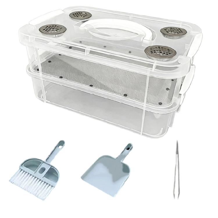 Transparents Reptiles Terrariums Breeding Box Climbing Pet Breeding Case Portable Reptiles Feeders Box