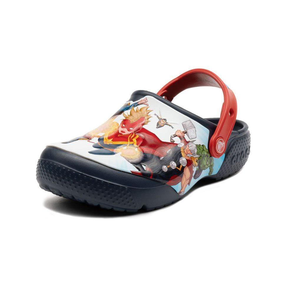 Crocs Marvel x Classic Clog Kids Avengers Patch Kids Sneakers Blue Navy 207069-410