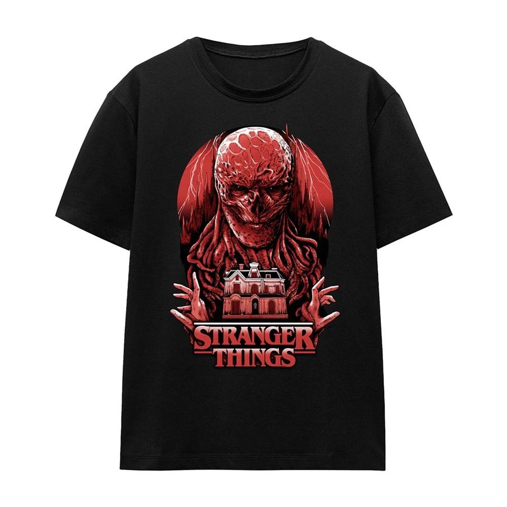 Stranger Things Vecna Horror Ladies 100% Cotton T-shirt Mens Tees Top S-2XL,Black 4XL