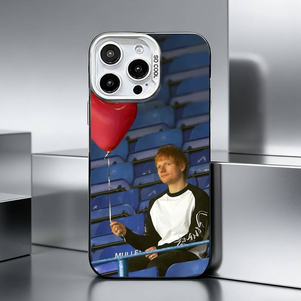 S-Singer E-Ed Sheeran Phone Case For iPhone 17,16,15,14,13,12,11 Plus,Pro Max,XS,Colored silver phone case