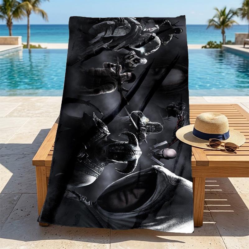 Dark Warriors Quick-drying, highly absorbent beach towel,suitable for the beach, pool, gym, and travel.Sports sweat towel Convenient and durable.