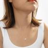 316L Stainless Steel Double Pearl Necklaces Foxanry Minimalist Elegant Waterproof Wedding Bride Jewelry Gifts EL0085
