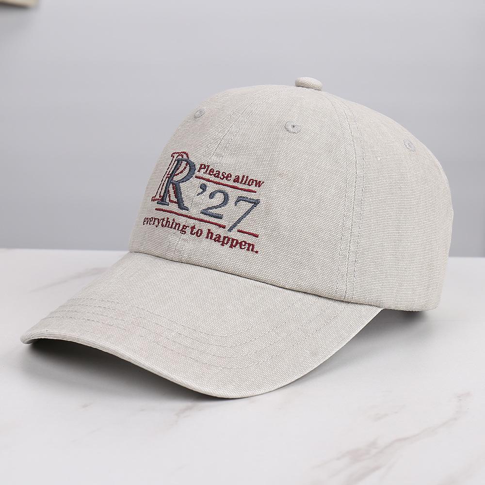 New trendy brand retro spring and autumn fashion versatile cap outdoor sports sunshade sun protection letter embroidery baseball cap