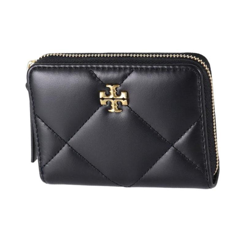 

Tory Burch Logo Zip Leather Wallet Women wallet Black 159791-001 Basic Set (Bag+Dust Bag)