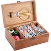 Tissting Wooden Sewing Kit Box, Vintage Taraxacum Pattern, Sewing Repair Tool Set with Storage Box, Needle Thread Storage Case Organizer, DIY Sewing