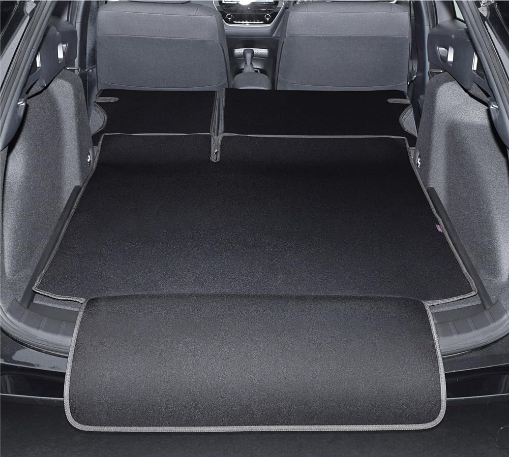 Levolva Luggage Cover Luggage Mat with Bumper Cover for Toyota Corolla Touring including Trunk Trunk Floor Accessory - Waterproof, Stain-Resistant