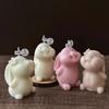 Easter Bunny Silicone Mold for Scented Candle Making Cute Rabbit Candle & Plaster DIY Craft Mold for Easter Home Decor