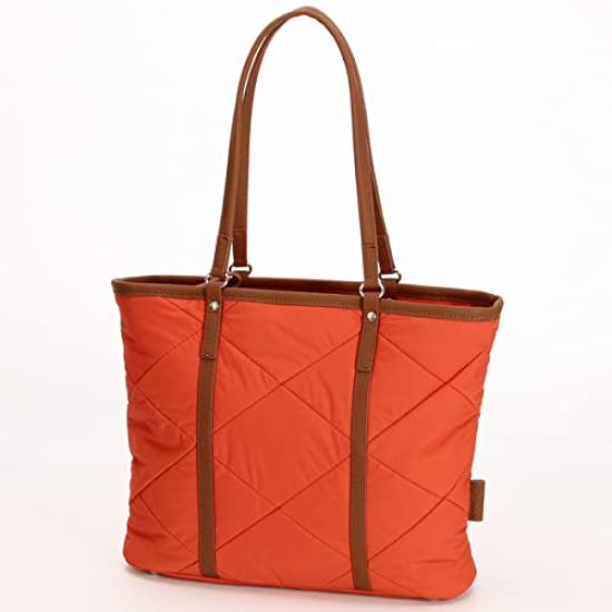 Tote Nylon Taffeta Patchwork A4 Brick Brown [Isaac] Bag, Tote, Women's, (46)