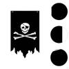 Crossbone Flag for Halloween Themed Party Indoor Outdoor Decoration