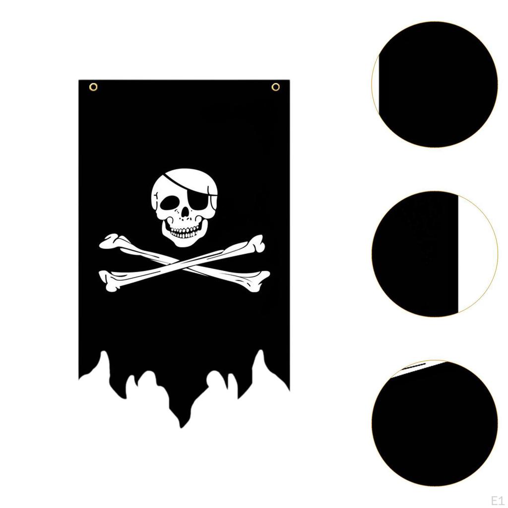 Crossbone Flag for Halloween Themed Party Indoor Outdoor Decoration