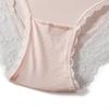 Women's Sexy Low-Rise Briefs Lace Patchwork Seamless Underwear Ice Silk Quick-Dry Body-Hugging Briefs