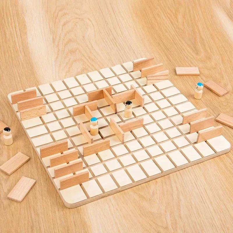 Yiran Bag Quoridor Board Game Puzzle Toys Two-Person Funny Parent-Child Interaction Game Chase And Intercept Battle Game Gifts