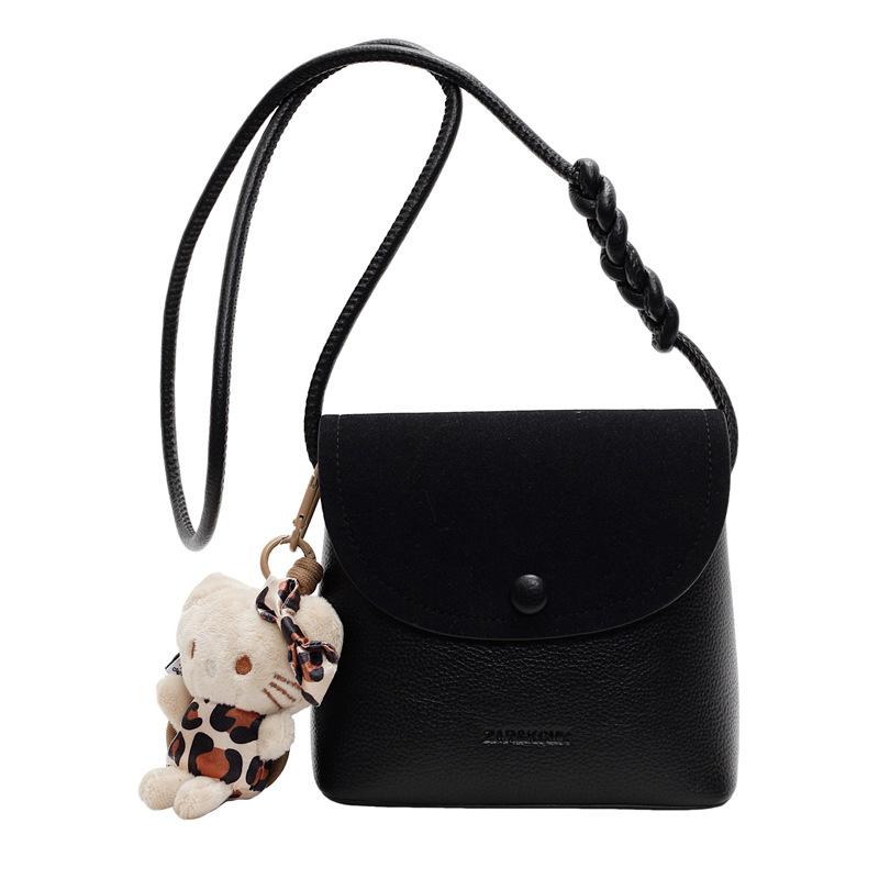 Women s Bag, Casual Retro Bucket Bag, Fashionable and Versatile Single Shoulder Crossbody Bag, Trendy and Simple Commuting Add accessories чёрный