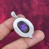 Purple Copper Turquoise Pendant, 925 Solid Sterling Silver Jewelry, Gemstone Pendant, Gift For Her Handmade Dainty Jewelry