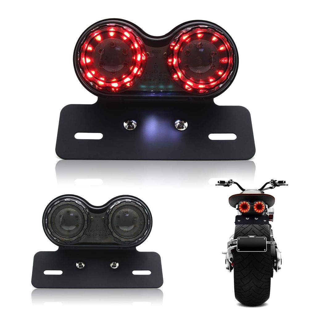 MFC PRO Taillight Motorcycle Brake Light Turn Signal with License Plate Bracket Universal Stop Lamp Turn Signal Tail Light