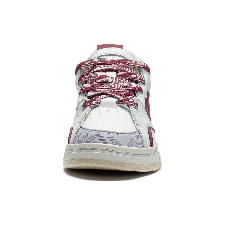 Li Ning Golden Langlebig Atmungsaktiv Low Top Skateschuhe Damen Skateschuhe Weiß Rot AECS074-6