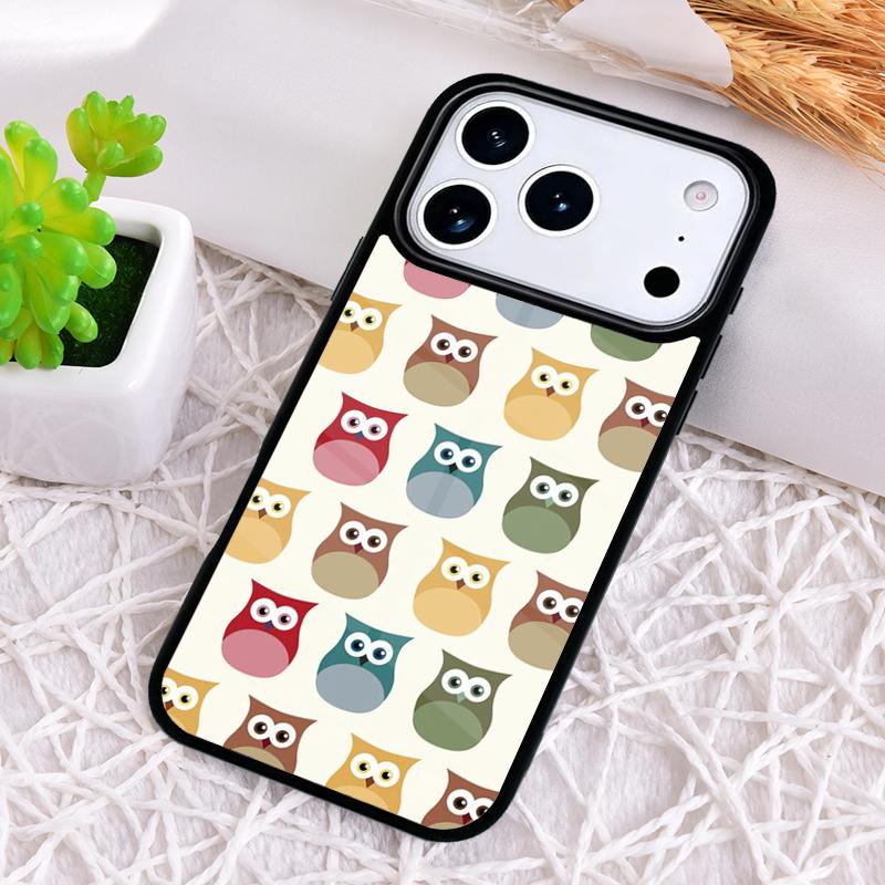 Owl Cute Lovers Kawaii Cartoon Shockproof Phone Case for iPhone 17 Air 16e 15 11 12 14 13 Pro Max Cover Coque