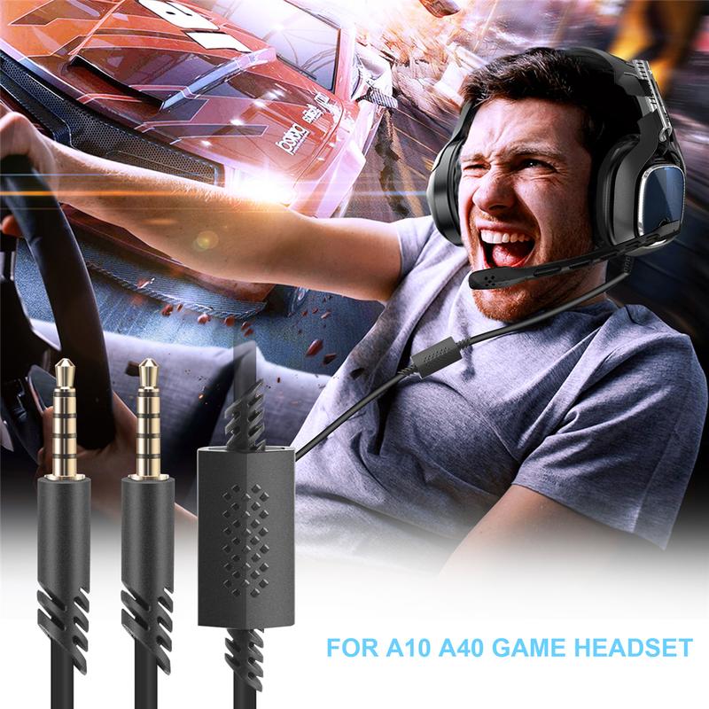 T35C Replacement Headset Cable, 2.0M Inline Mute Cable Cord for /A40 Gaming Headsets Headphone