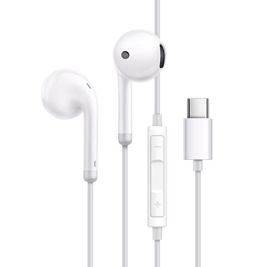 

Проводные наушники Стерео Объемный Звук Сабвуфер Удобные в Ношении Plug Play Проводное Управление HD-звонки 3,5 мм/ Type-C Звук Высокой Верности Вкладыши для Дома Type-C белый