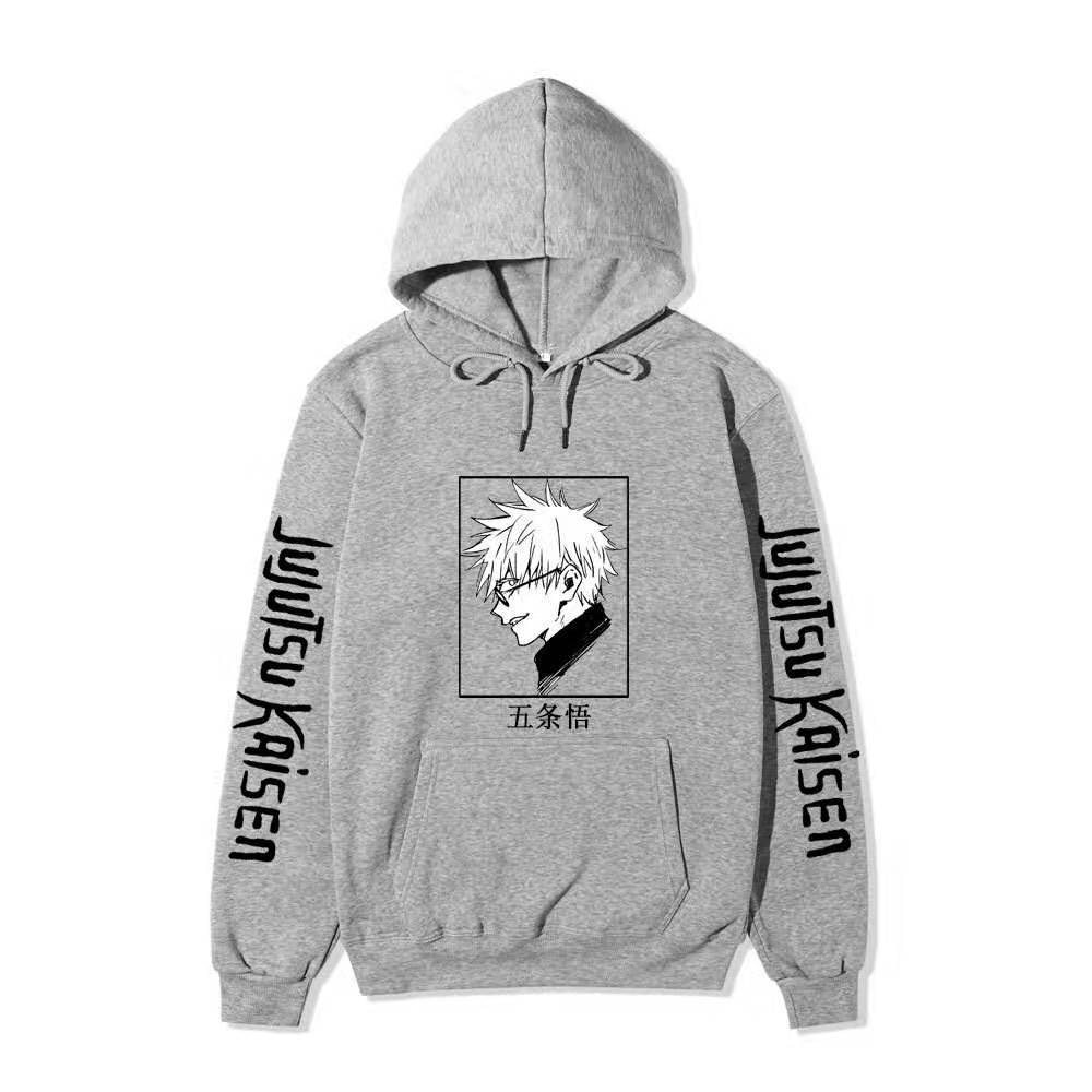 Jujutsu Kaisen Gojo Satoru Hoodie Unisex Fleece Sweatshirt Anime Print Autumn Winter Casual Pullover