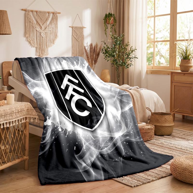 Fulham Football Print Flannel Blanket Soft Warm Sofa Bed Throw Blanket For Home Office Bedroom