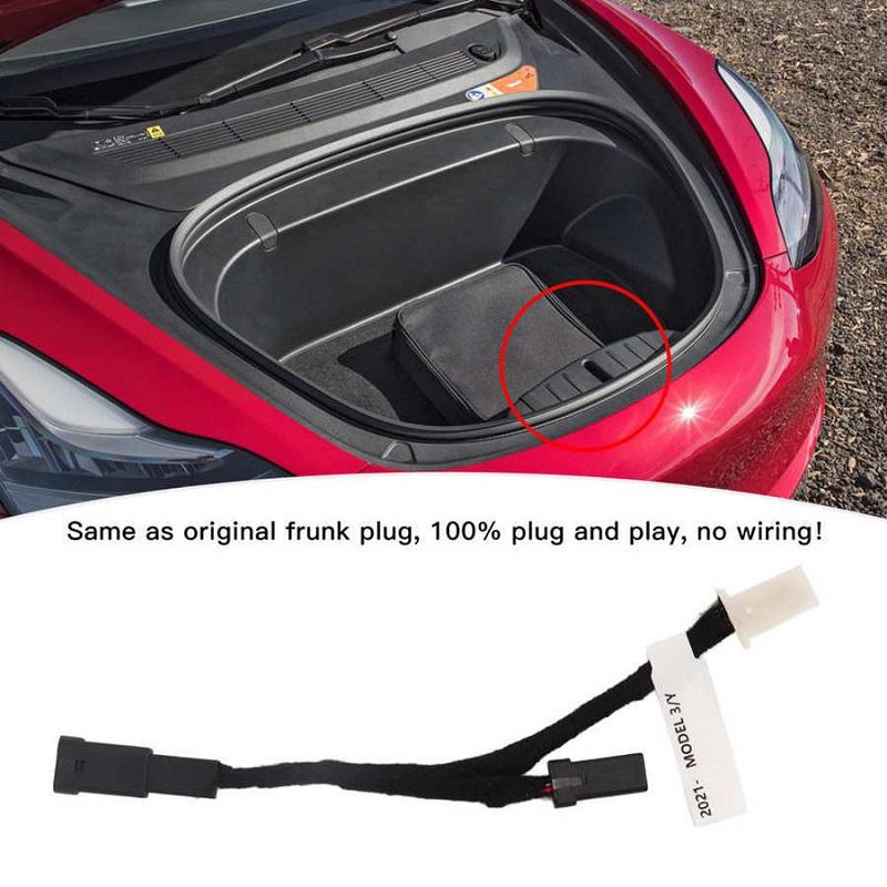 4 Colors Car Front Trunk Frunk LED Surround Light Strip Modified Lighting for Tesla Model 3 Y + Flexible Front Trunk