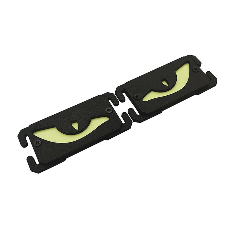 1Pair Demon Eye Luminous Marker Strip Molle Outdoor Mysterious Farm Bag Pendant Light-Absorbing Plate Luminous Strip