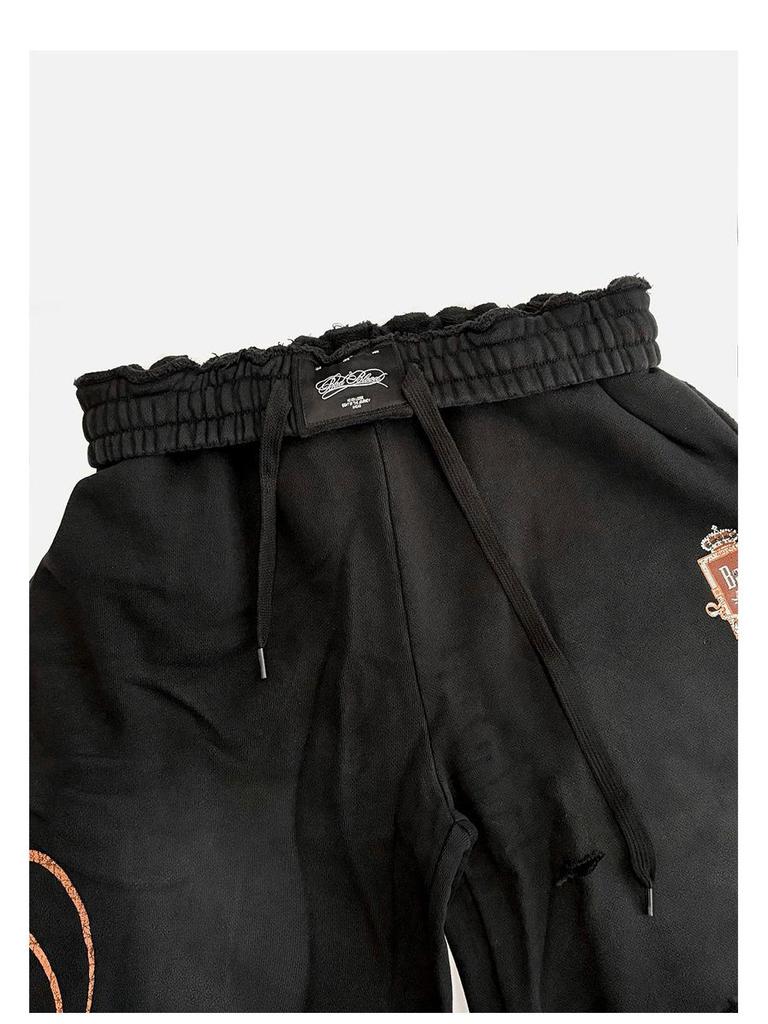 Badblood BCAC Serie Retro Used Lässige Lockere Jogginghose Säbel Nische Lange Hose