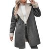 Women's Long Plush Lined Suede Coat with Fur Trim and Metal Buttons In Multiple Colors